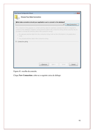 61
Figura 41: escolha da conexão.
Clique New Connection e abre-se a seguinte caixa de diálogo:
 
