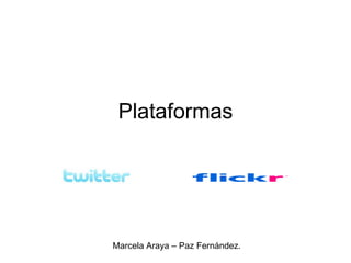Plataformas Marcela Araya – Paz Fernández. 