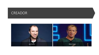 Jan Koum Brian Acton
CREADOR
 