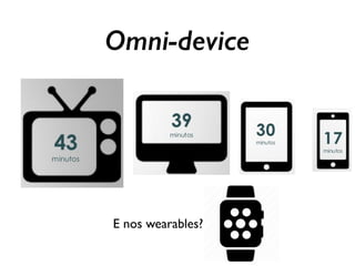 E nos wearables?
Omni-device
 