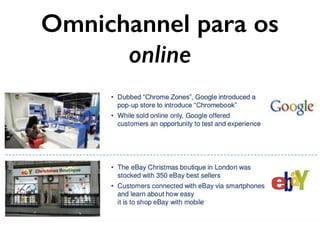 Omnichannel para os
online
 