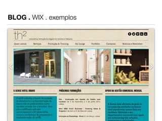 BLOG . WIX . exemplos 
 