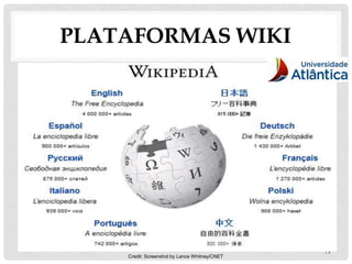 PLATAFORMAS WIKI




                                               19
    Credit: Screenshot by Lance Whitney/CNET
 