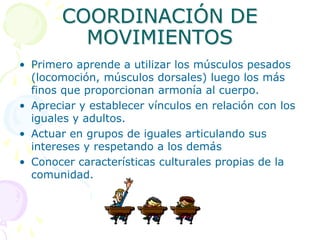 LA SALA DE PSICOMOTRICIDADLa sala y su material:Un lugar cálido a temperatura ambienteAcogedor que incite al juego y movimientoDecorado pero no recargadoBien iluminado, confortable.Grande, sin obstáculos que permitan el movimiento libre.