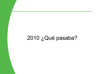 2010 ¿Qué pasaba?
 