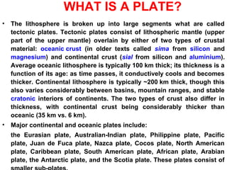 WHAT IS A PLATE MAJOR PLATES. Types of Earth s Crust. Plate Boundary PPT