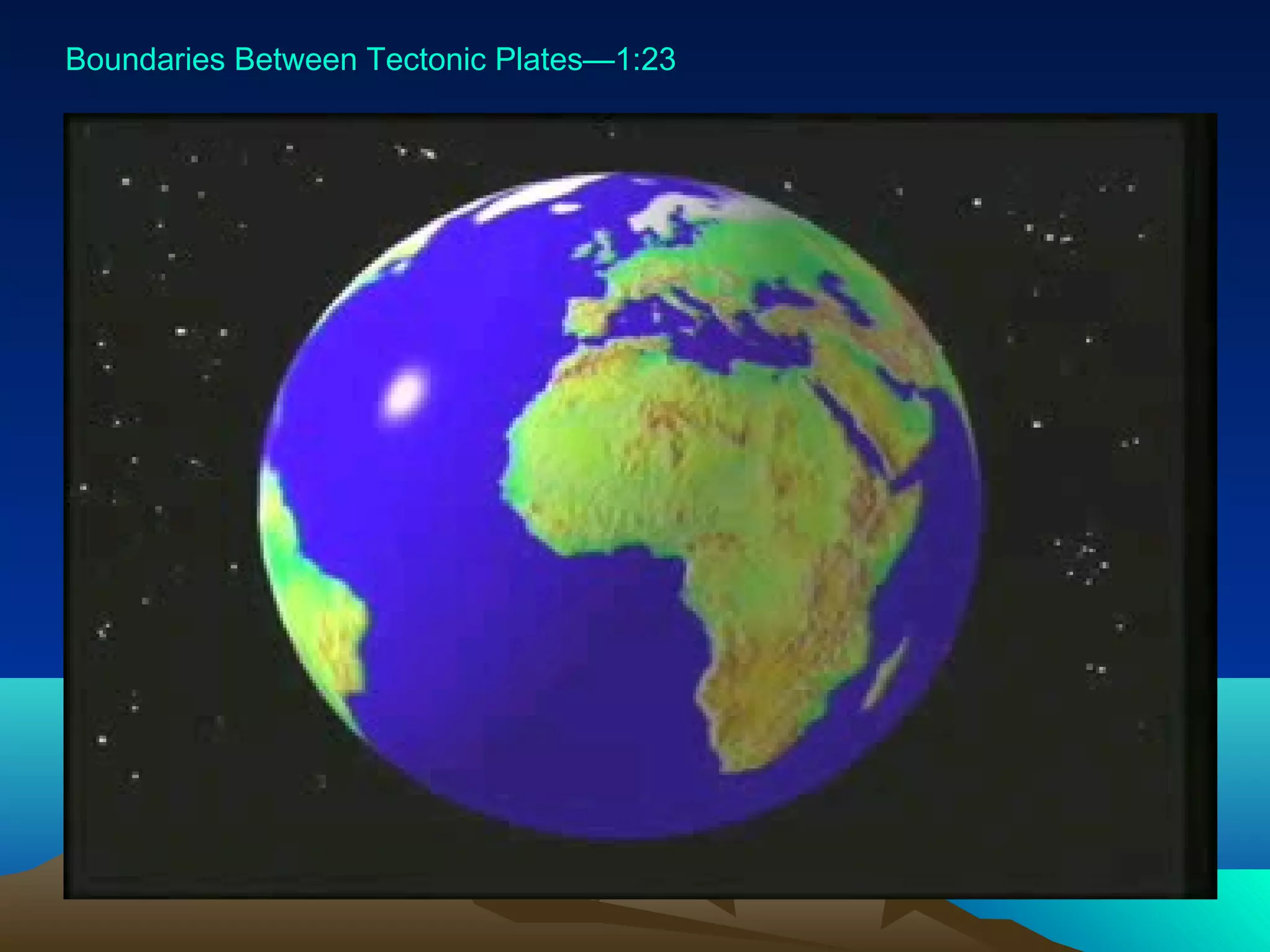 Boundaries Between Tectonic Plates—1:23
 