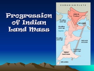 Progression
Progression
of Indian
of Indian
Land Mass
Land Mass
 