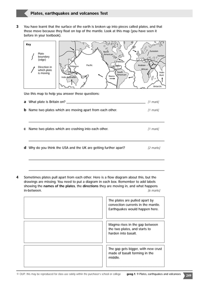 Plate Tectonics Test
