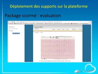 Déploiement des supports sur la plateforme
Package scormé : evaluation
 