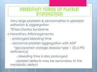 Platelet disorders | PPTX
