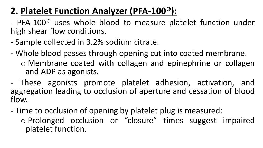 Platelet Function Tests