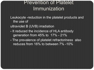 Platelet immunohematology | PPTX