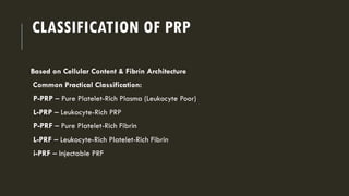 PLATELET RICH PLASMA in regenerative med | PPTX