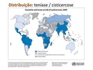 Distribuição: teníase / cisticercose
 