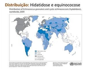 Distribuição: Hidatidose e equinococose
 