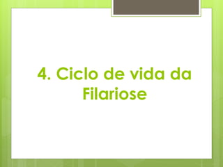 4. Ciclo de vida da
Filariose
 