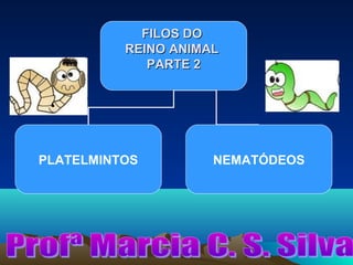FILOS DO
REINO ANIMAL
PARTE 2

PLATELMINTOS

NEMATÓDEOS

 