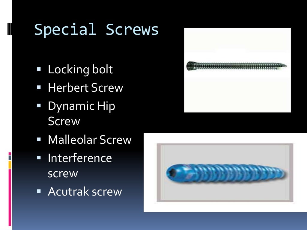 Plates and screws 11