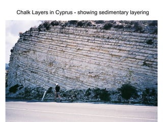 Chalk Layers in Cyprus - showing sedimentary layering
 