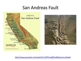 San Andreas Fault




http://www.youtube.com/watch?v=ZxPTLmg0ZCw&feature=related
 