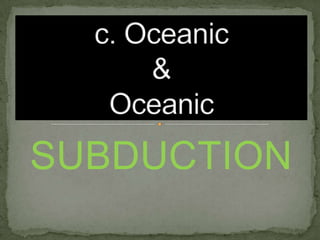SUBDUCTION

 