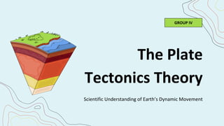 The Plate
Tectonics Theory
Scientific Understanding of Earth’s Dynamic Movement
GROUP IV
 