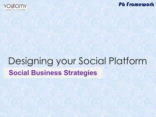 Designing your Social Platform
Social Business Strategies
P6 Framework
 