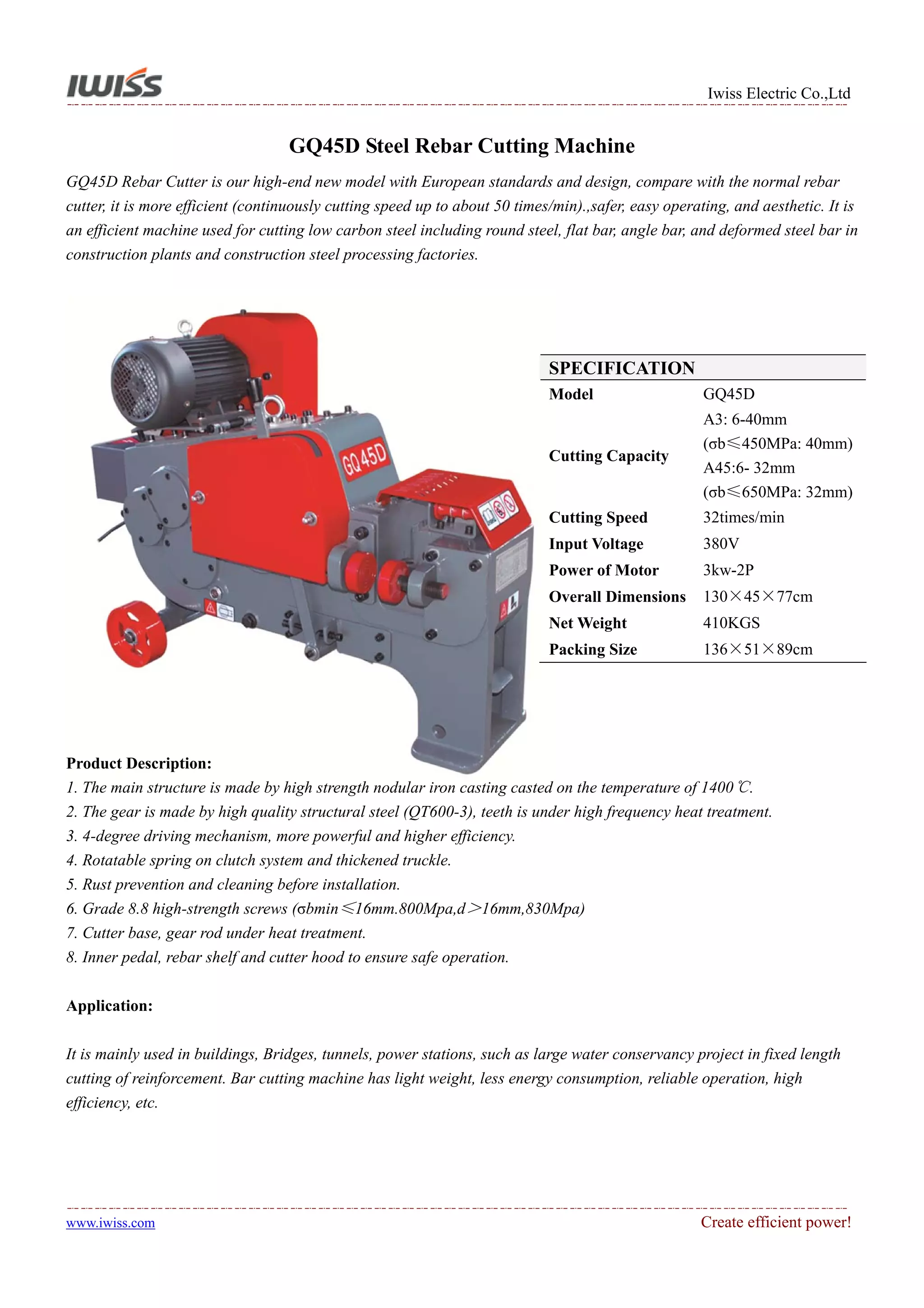 Platform Electric Rebar Cutting Machine and Rebar Bending Machine | PDF