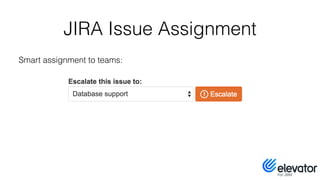 Smart assignment to teams:
JIRA Issue Assignment
 