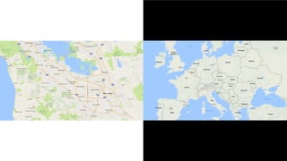 Text on white
next to a half
screen image
 