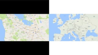 Text on white
next to a half
screen image
 