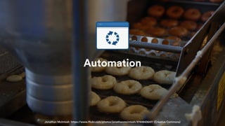 • Big cool statistic
• 2,56
9
• Add-Ons in Marketplace
Jonathan McIntosh https://www.flickr.com/photos/jonathanmcintosh/3744843647/ (Creative Commons)
Automation
 