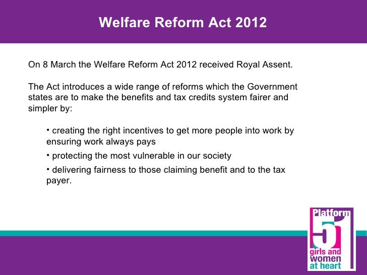 the welfare reform law essay Welfare reform is generally described as a government's attempt to change the social welfare policy of the country a main goal of these reforms is to reduce the. the welfare reform law essay Welfare reform is generally described as a government's attempt to change the social welfare policy of the country a main goal of these reforms is to reduce the.