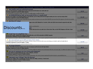 Discounts…
 