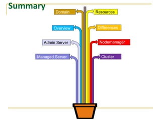 Domain
Admin Server
Differences
Resources
Overview
Nodemanager
Managed Server Cluster
Summary
 