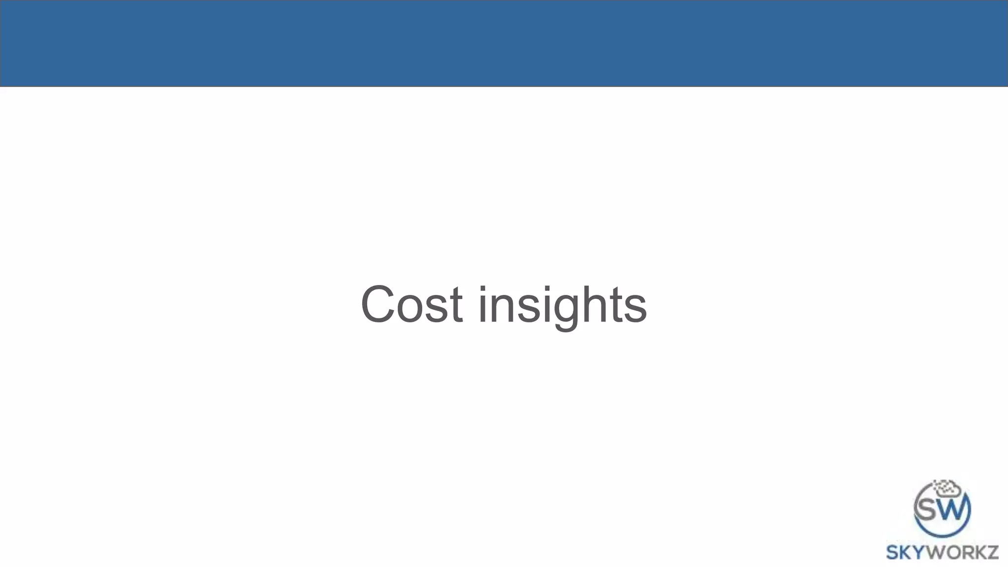 Cost insights
 