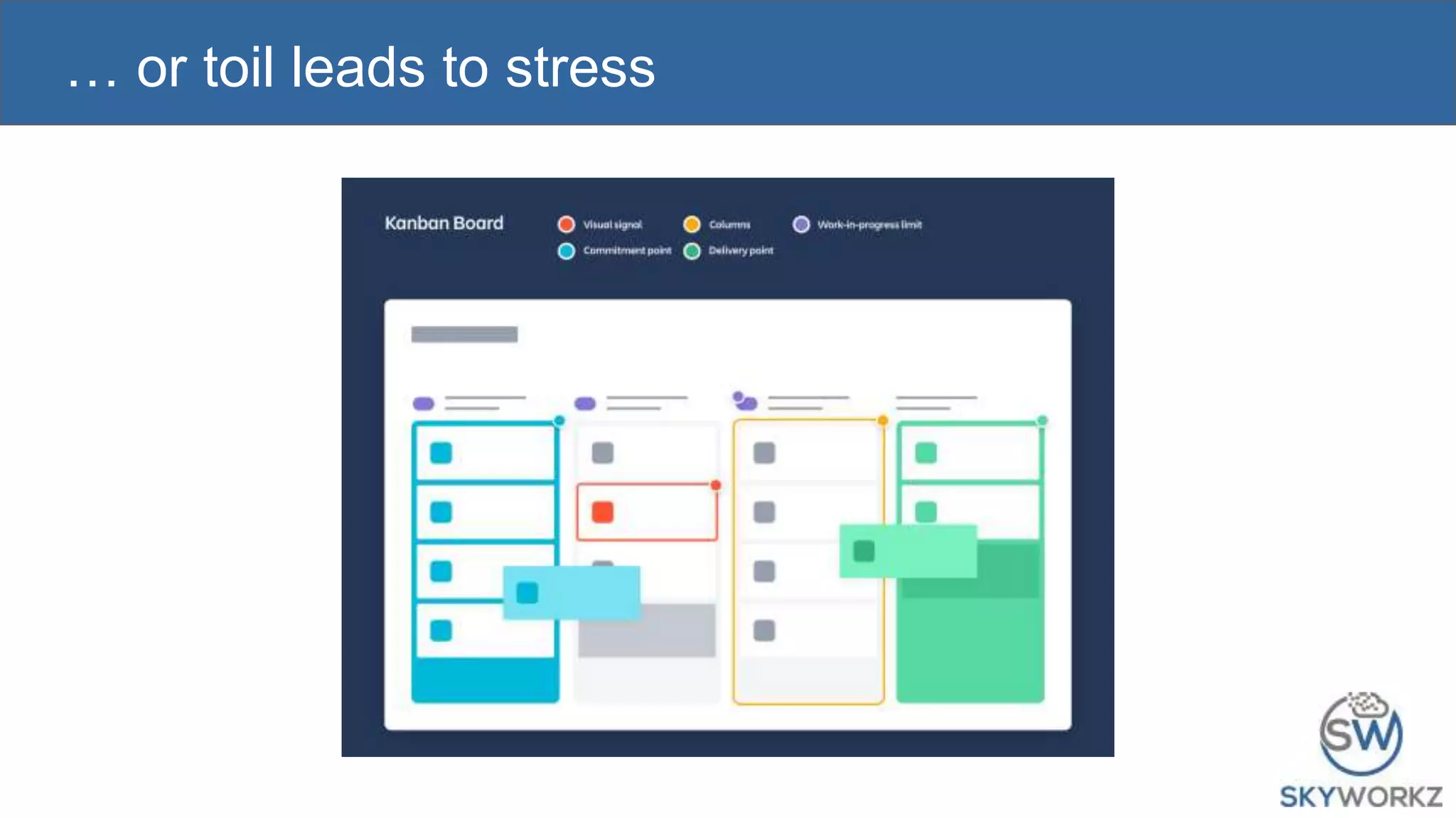 … or toil leads to stress
 