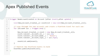 Apex Published Events
 