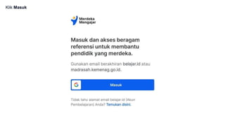 Klik Masuk
 