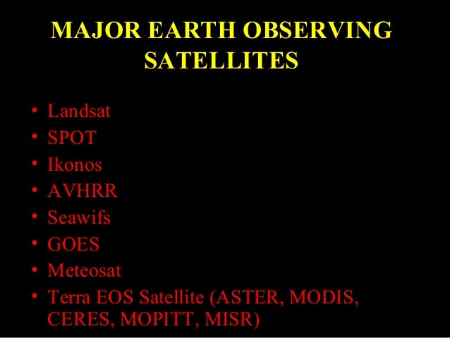 Platforms Of Remote Sensing And Gis