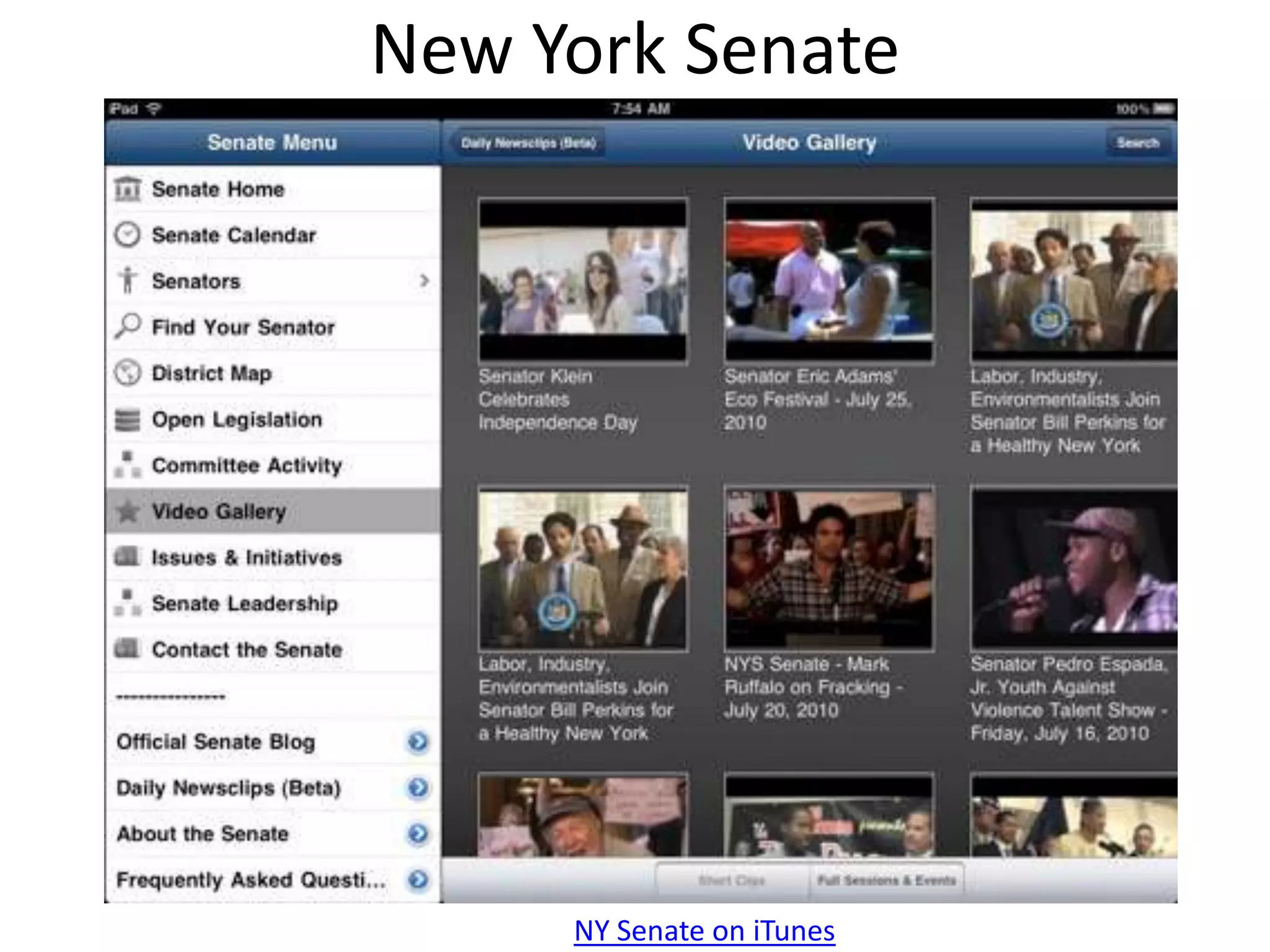 New York Senate




     NY Senate on iTunes
 