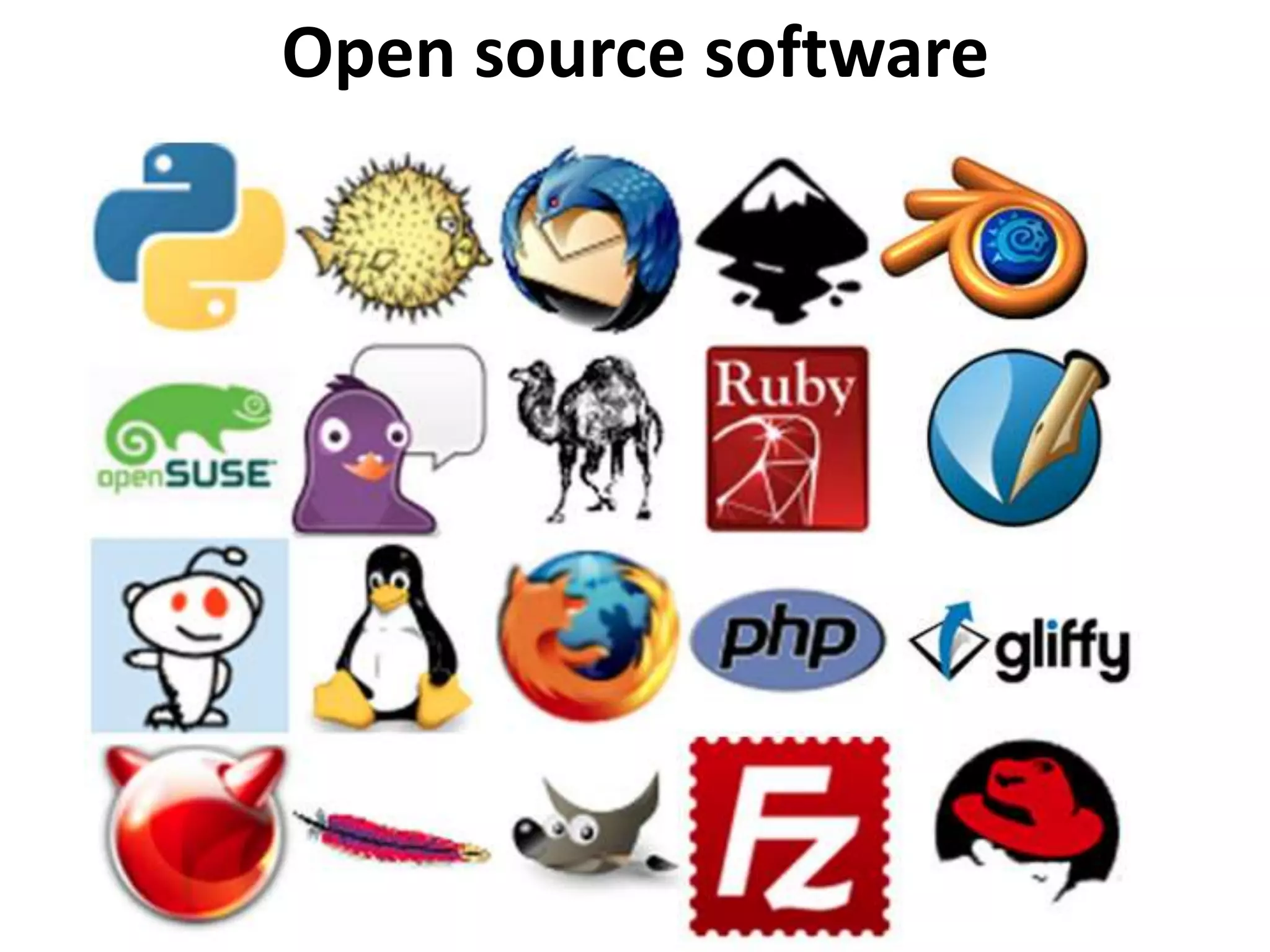 Open source software
 