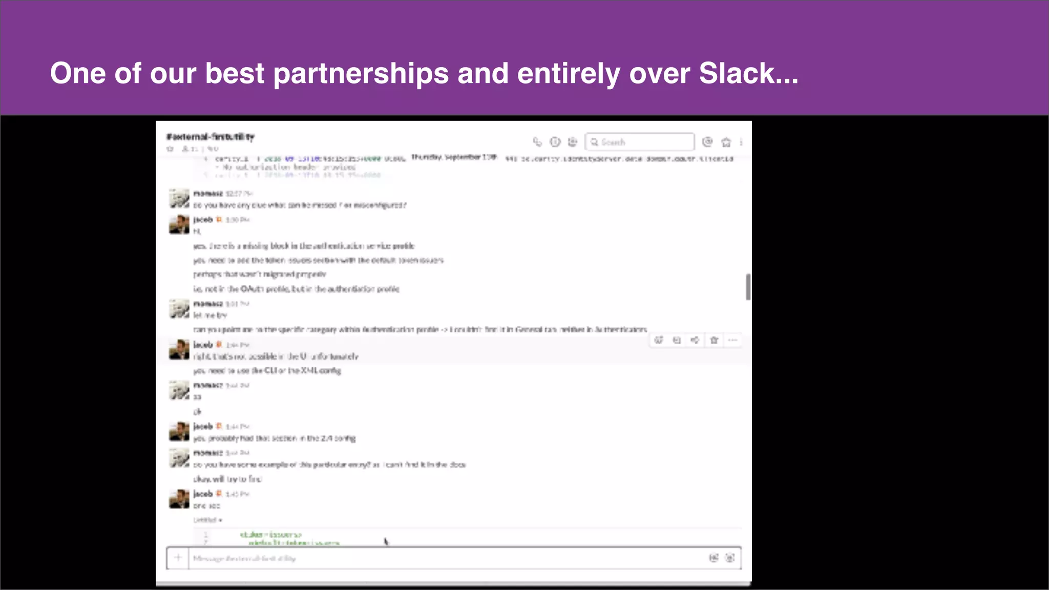 Make a copy of this doc
This is the master doc
Content
One of our best partnerships and entirely over Slack...
 