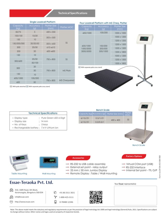 Platform Scale Book Platform Scale Weighing Machine | PDF