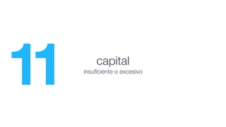 capital
insuﬁciente o excesivo
11
 