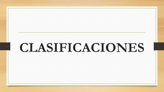 CLASIFICACIONES
 