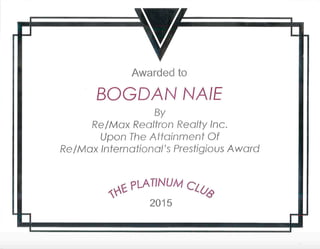 Re/Max Platinum Club 2015