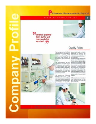 Platinum Pharmaceutical (Pvt) Ltd.
 