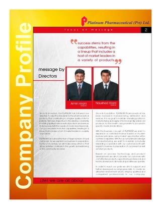 Platinum Pharmaceutical (Pvt) Ltd.
 